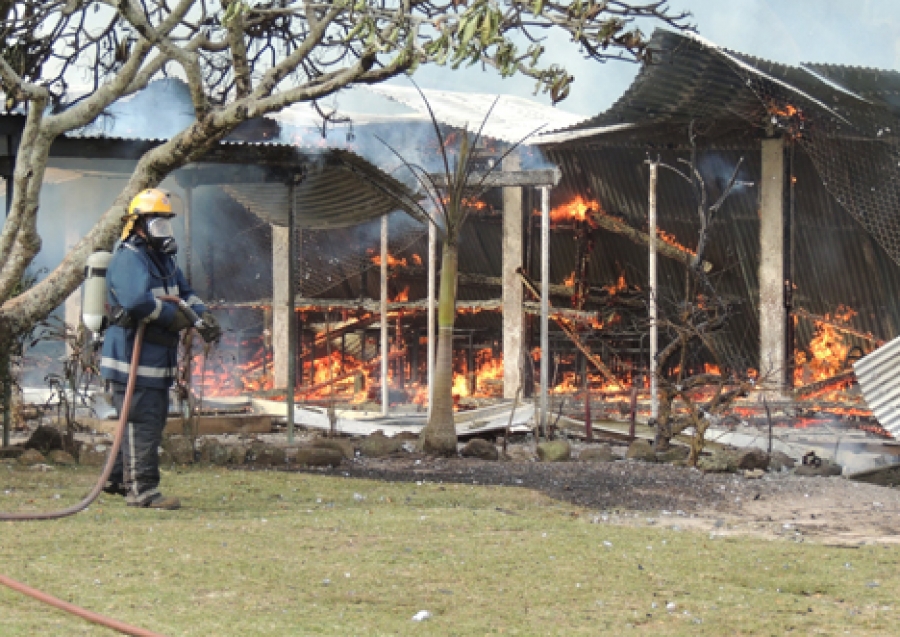 Arson prompts security for schools