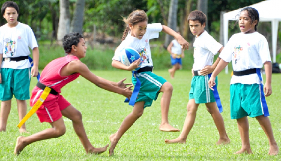 Rippa rugby, netball in Titikaveka