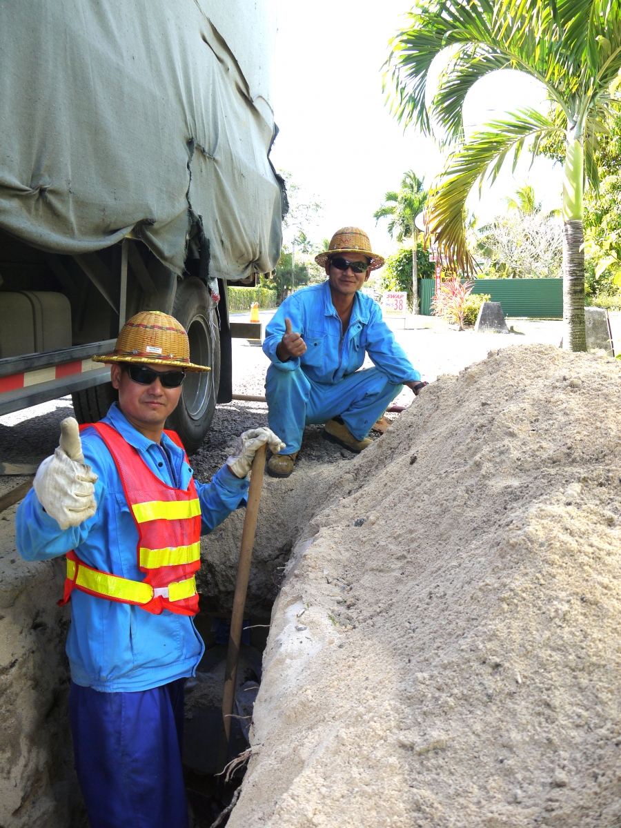 TMV crews working their way around Rarotonga