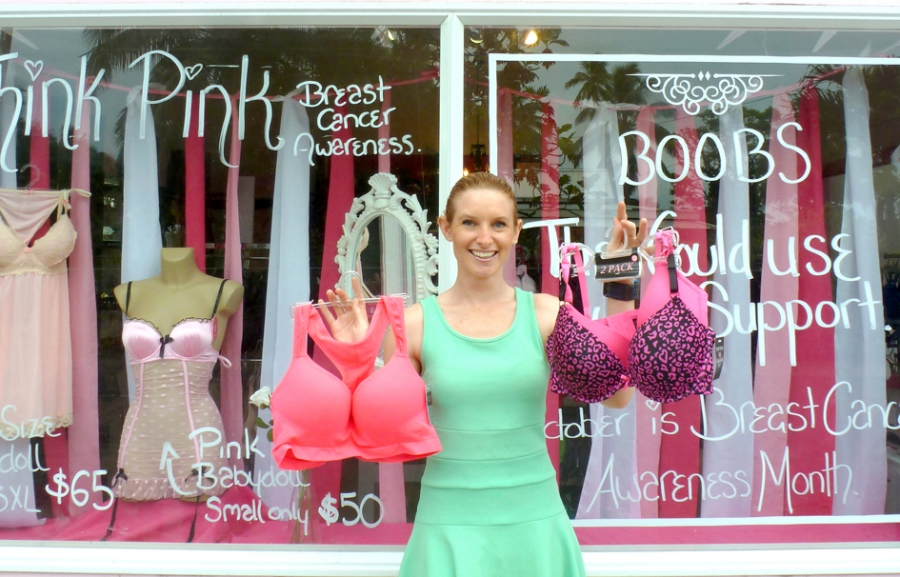 Decorate a bra and increase breast cancer awareness, Business