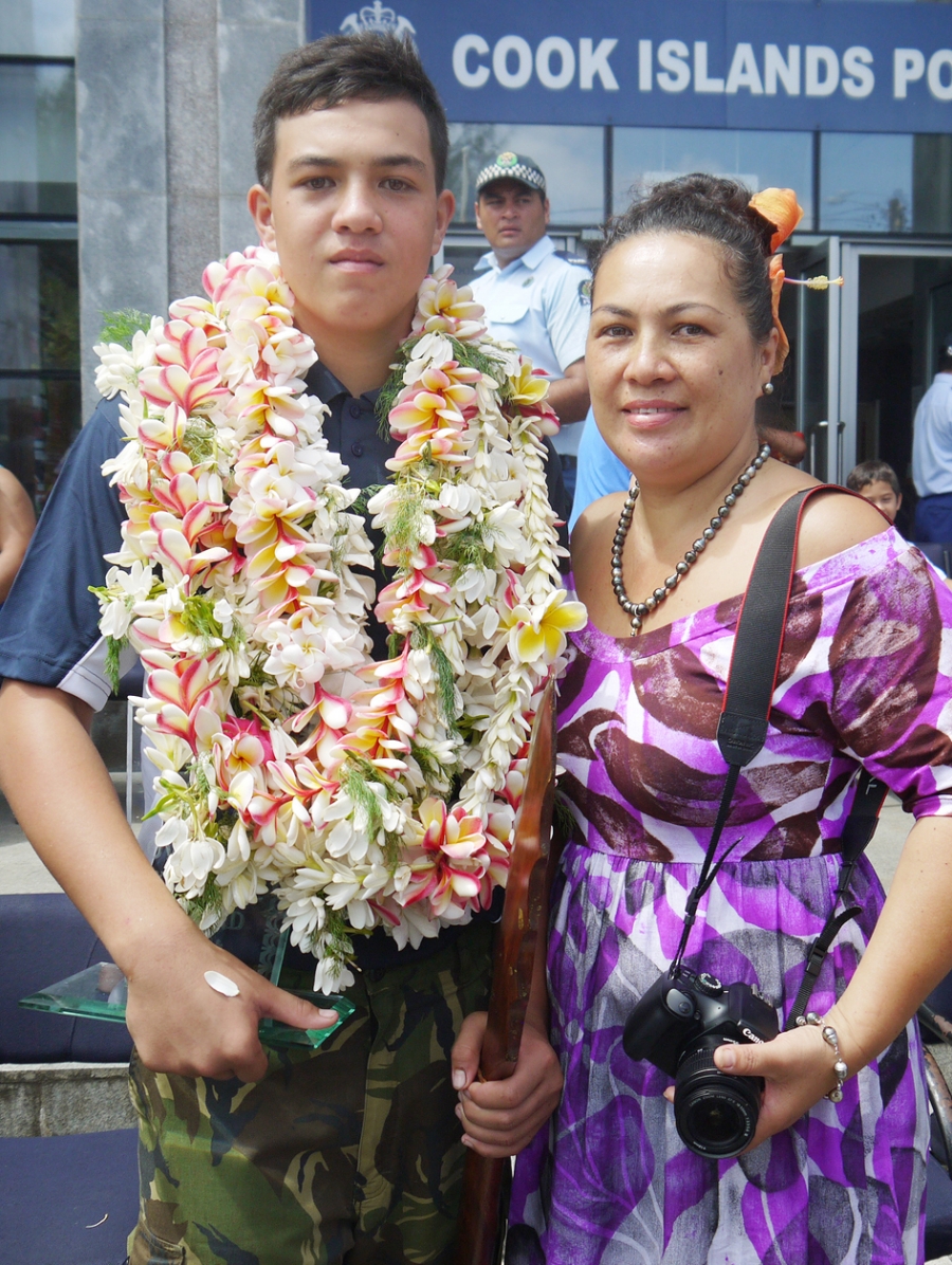 Proud moment for student and his mum