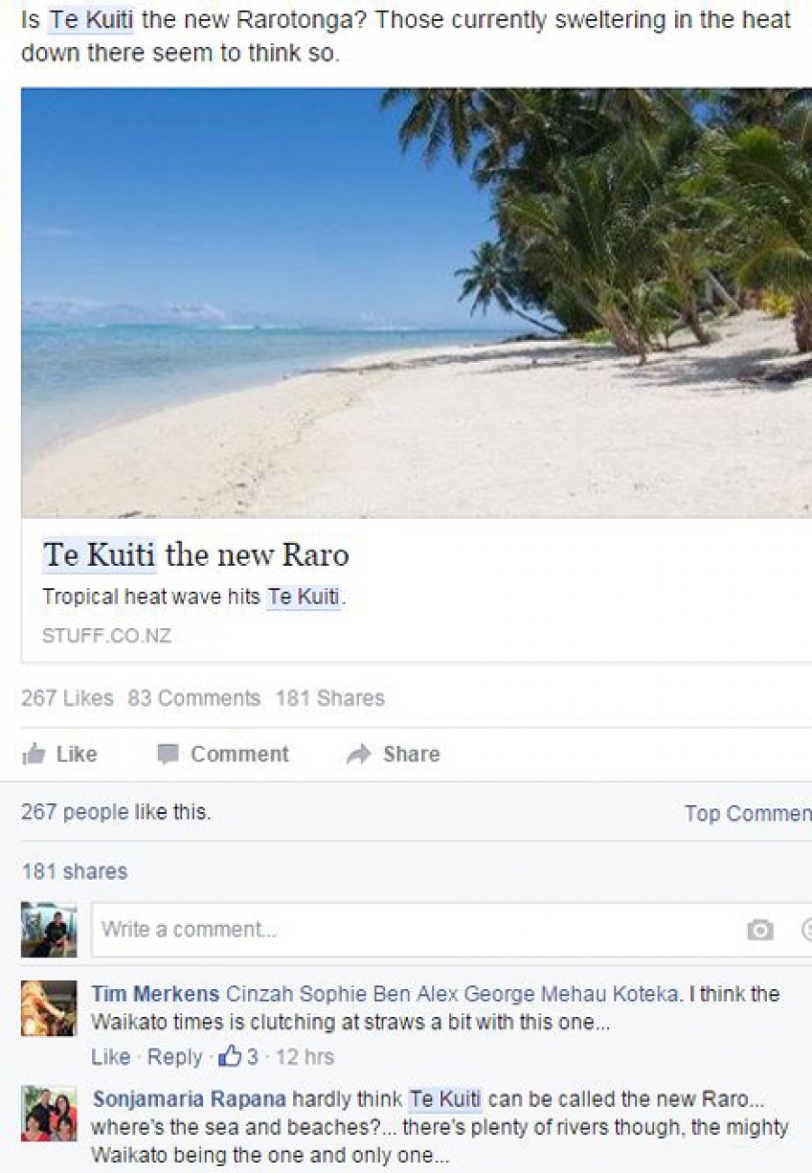 NZ town declares itself ‘the new Raro’