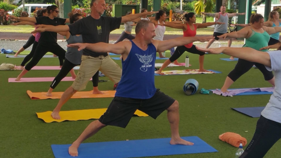 Yoga session to aid a great cause