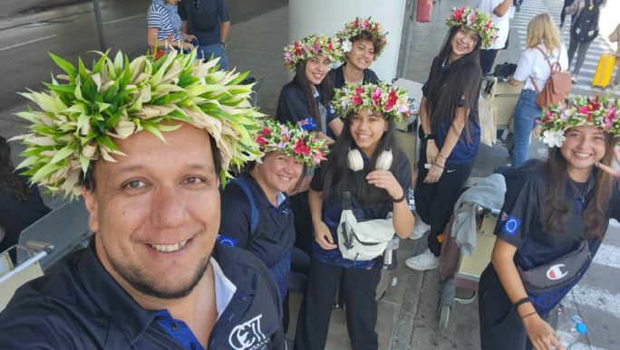 Cook Islands Robotics team arrives in Athens