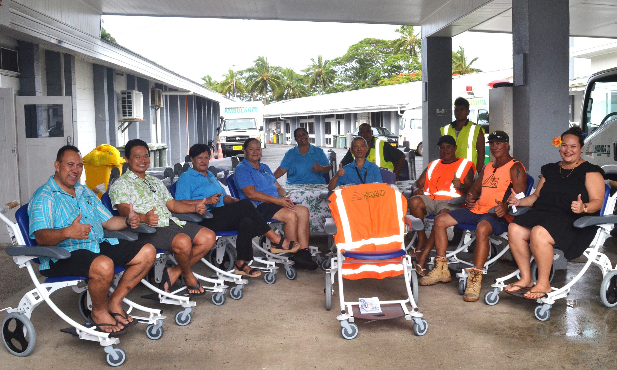 Hospital gifted transfer wheelchairs