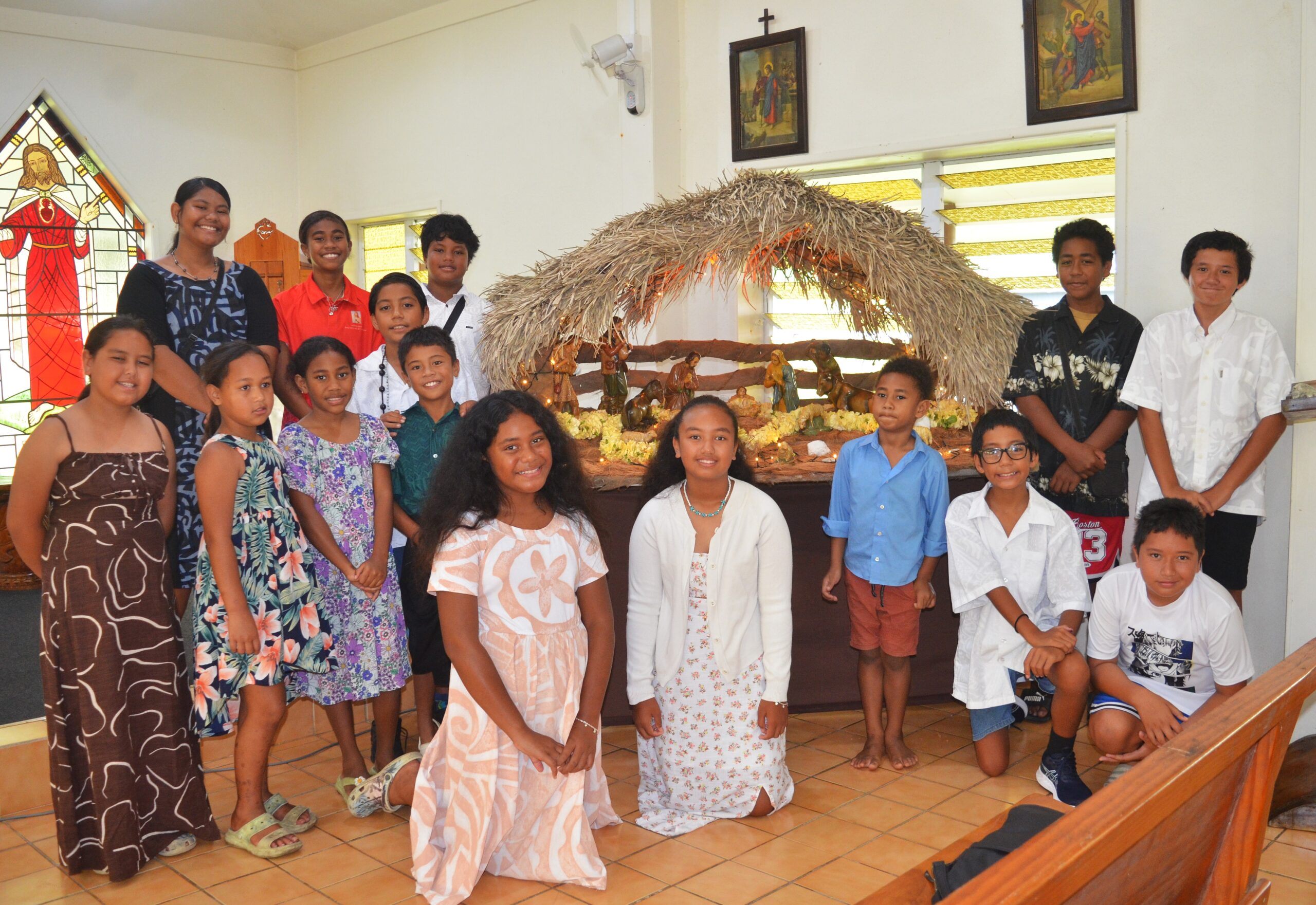 Children bring joy to Christmas service with handcrafted gifts